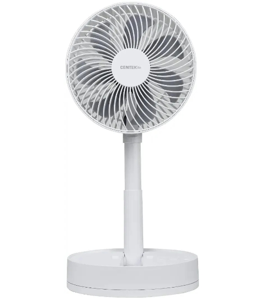 Вентилятор Centek CT-5042 белый, настольный, 12 Вт, 4 скорости, 19 см