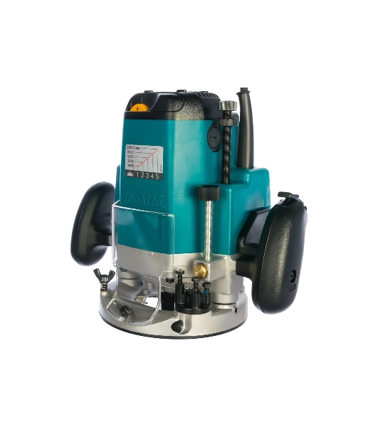 Фрезеры Makita 3612C Фрезер, 1850Вт,9000-23000об\м,ход-60мм,цанга-12мм,6кг,кор,пл пуск, эл тормоз, направл