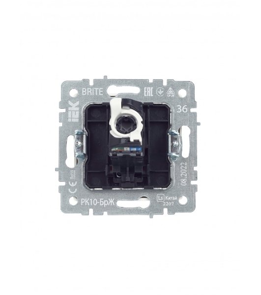 Розетка компьютерная IEK BRITE РК10-БрЖ RJ45 кат.5E жемчуг