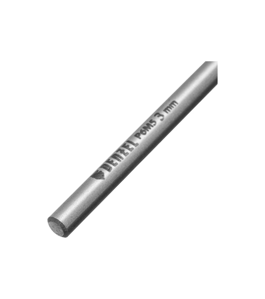 Сверло спиральное по металлу Denzel 3 x 61мм, Р6М5, Golden Tip, многогранная заточка, 2 шт.