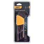 Ключ Deli Набор шестигранных ключей удлиненных Deli DL230708G 9шт S2, размеры 1,5,2,2,5,3,4,5,6,8,10мм, пластиковый держатель, фото2