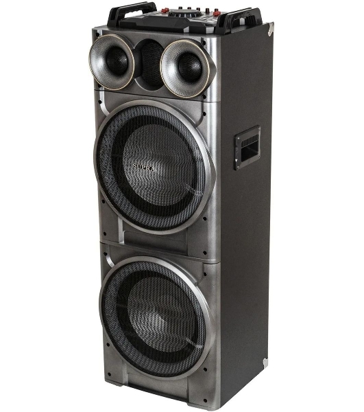 Минисистема SUPRA SMB-2150 черный 1200Вт FM USB BT SD (в комплекте: активн.+пассив.колонки)