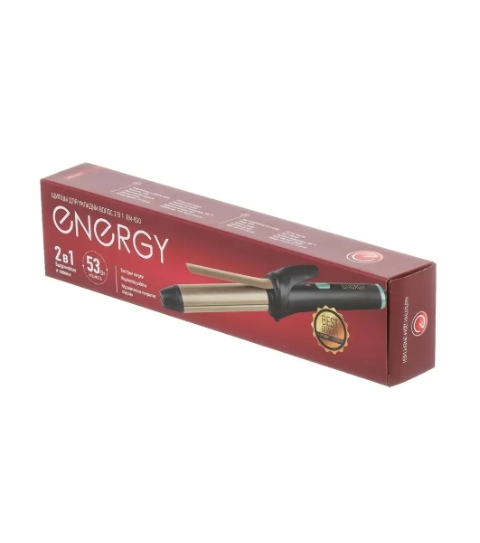 Щипцы для завивки волос Energy EN-830 черный/золотистый, 25 мм, 200 °C, 1 режим