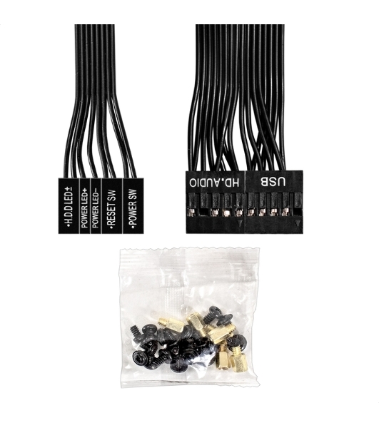 Компьютерный корпус Miditower ExeGate AA-443-UNS500 (ATX, БП UNS500 с вент. 12см, 2хUSB+HD Audio, черный)