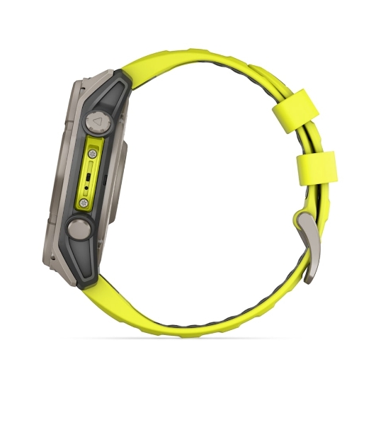 Умные часы Garmin Fenix 8 Solar Sapphire, 1.6' AMOLED, Wi-Fi, Bluetooth, NFC, 100м, серый / желтый
