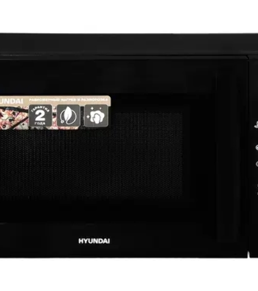 Микроволновая печь Hyundai HYM-M2058 черный, 20 л, 700 Вт, переключатели - поворотный механизм