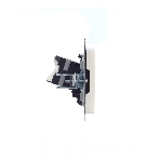 Розетка компьютерная IEK BRITE РК10-БрЖ RJ45 кат.5E жемчуг, фото3
