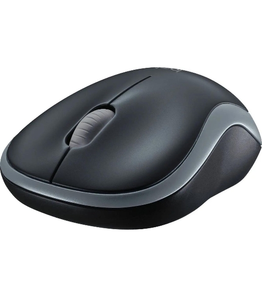 Мышь беспроводная Logitech M185 серый/черный, 1000 dpi, радиоканал, USB, кнопки - 3