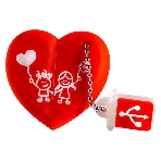 Флешка USB Smartbuy Wild Heart (SB32GbHeart), 32Gb, USB 2,0, R/W 25/15, красное Сердце, фото 1