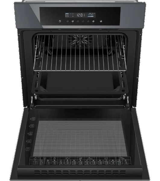 Шкаф духовой электрический Maunfeld AEOD60103G1, 60л, дверца с 3 стеклами, графит
