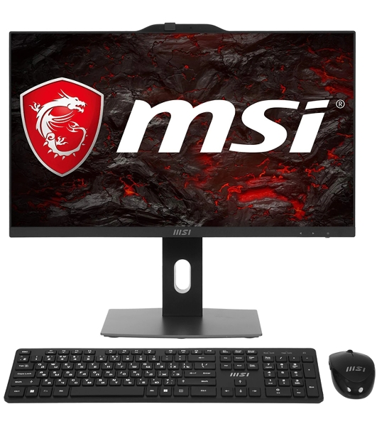 Моноблок MSI Pro AP242P 14M-653RU, 23.8' Full HD i5 14400 (2.5) 16Gb SSD 512Gb UHDG 730 Windows 11 Professional GbitEth WiFi BT 120W клавиатура мышь Cam, 1920x1080, черный (9S6-AE0621-838)