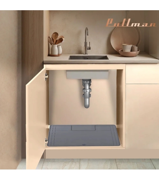 Поддон универсальный под мойку со сливным клапаном Pullman PL-SM02, размер 87х55.8х2.54 см