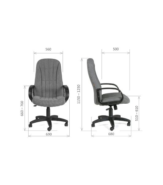 Кресло Chairman 685 10-356 черный, сетка, 120 кг, механизм качания