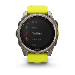 Умные часы Garmin Fenix 8 Solar Sapphire, 1.6' AMOLED, Wi-Fi, Bluetooth, NFC, 100м, серый / желтый, фото7