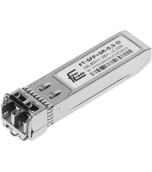 Модуль оптический Future Technologies FT-SFP+SR-0,5-D Модуль оптический FT-SFP+SR-0,5-D (10G, 850nm, 500m., LC, DDM)
