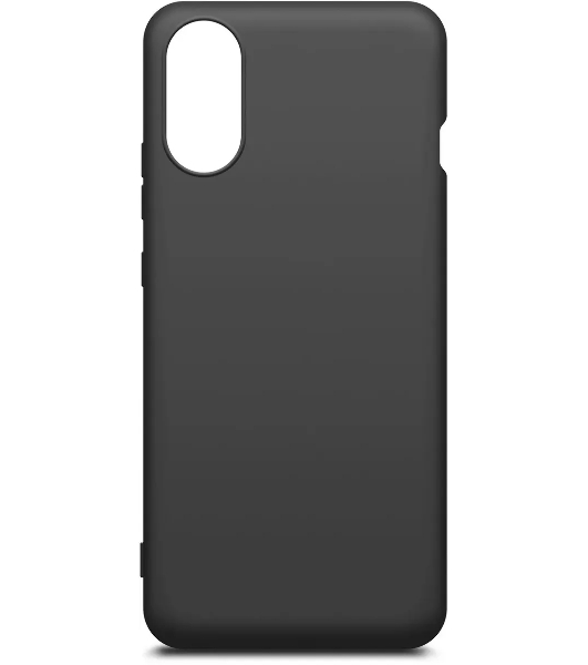 Чехол (клип-кейс) BORASCO Silicone Case для ZTE Blade A31 Plus черный (матовый)