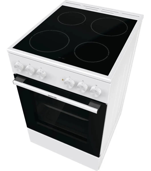 Плита электрическая Gorenje GEC5A41WG белый, конфорок 4 электрических, духовка 62 л, 50 см x 85 см x 59.4 см