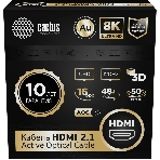 Кабель аудио-видео Cactus CS-HDMI-AOC-2.1-50 HDMI (m)/HDMI (m) 50м. позолоч.конт. черный, фото 1
