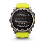 Умные часы Garmin Fenix 8 Solar Sapphire, 1.6' AMOLED, Wi-Fi, Bluetooth, NFC, 100м, серый / желтый, фото8