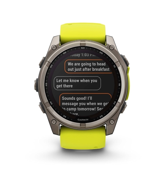 Умные часы Garmin Fenix 8 Solar Sapphire, 1.6' AMOLED, Wi-Fi, Bluetooth, NFC, 100м, серый / желтый