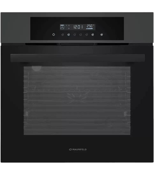Шкаф духовой электрический Maunfeld AEOD60103G1, 60л, дверца с 3 стеклами, графит