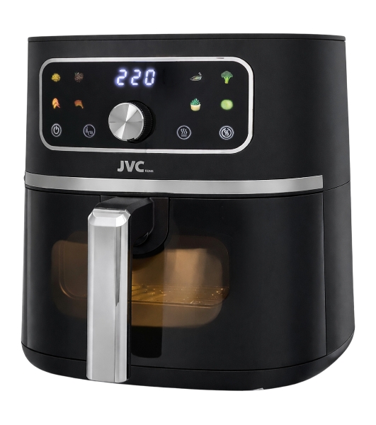 Аэрогриль JVC JK-MB055 черный, 1750 Вт, 5.5 л, электронное управление, 8 программ