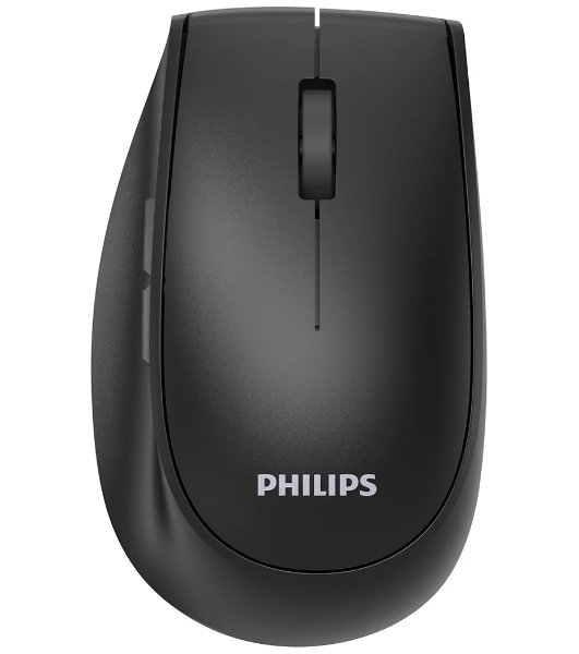 Мышь беспроводная Philips SPK7627 черный, 1600 dpi, радиоканал, Bluetooth, USB, кнопки - 5