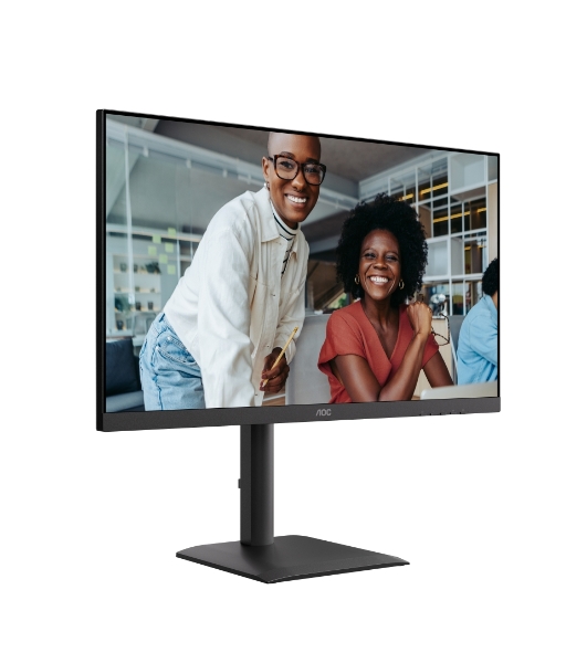 Монитор 27' AOC U27E4CV IPS 3840x2160, 60 Гц, 4 мс, 16:9, 400 кд/м², 2xHDMI 2.0, DP 1.4, DP Out, USB-C (90 Вт), USB Hub (4x USB 3.2), RJ45, 3.5 Jack, динамики (2x2 Вт), HDR Ready, Adaptive-Sync, VESA 100x100, черный