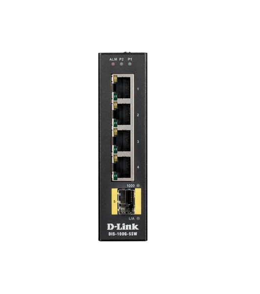 Коммутатор D-Link DIS-100G-5SW/A1A, 4×1 Гбит/с + 1×1 Гбит/с SFP, неуправляемый