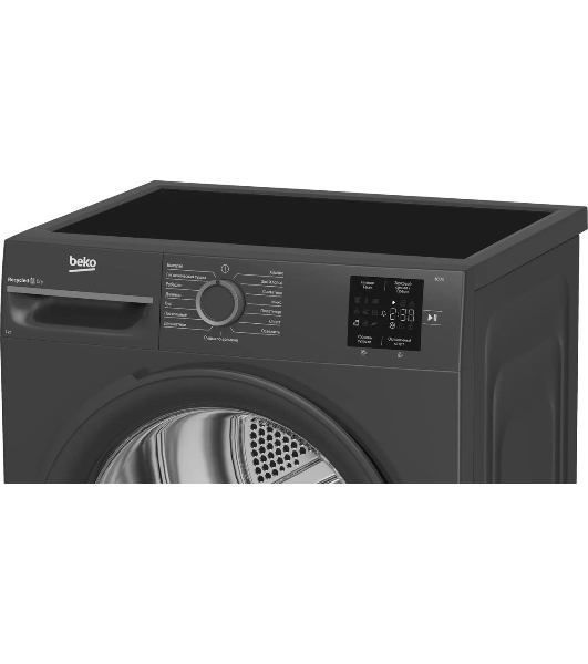 Сушильная машина Beko BM3T37220A черный, 7 кг, сушка - тепловой насос, программ - 15, 59.8 x 84.6 x 54.5 см