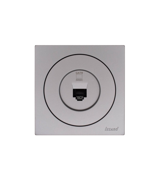 Розетка компьютерная СП OSEN RJ45 кат.6 механизм серый матовый LEZARD 743-7488-140