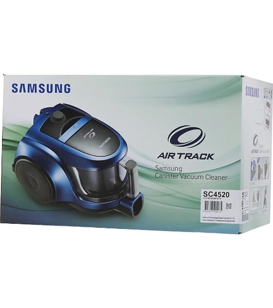 Пылесос Samsung VCC4520S36 синий/черный, 350/1600 Вт, уборка сухая, пылесборник контейнер 1.3 л