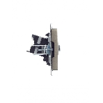 Розетка телевизионная двойная TV+RJ45 IEK Brite РТВ/РК12-БрШ (BR-AK20-1-K37) кат.5E шампань, фото3