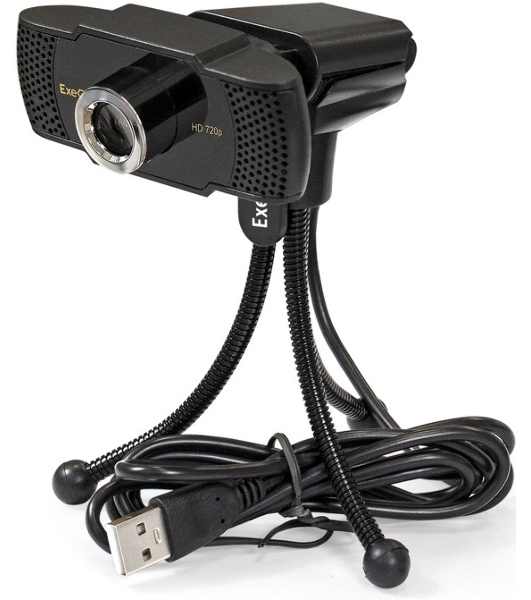 Веб-камера ExeGate BusinessPro C922 HD 1280x720, 30 кадр/с, USB Type-A, микрофон (шумоподавление), универсальное крепление, штатив в комплекте