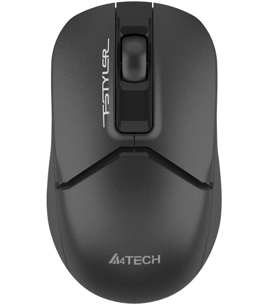 Мышь беспроводная A4Tech Fstyler FG12S черный, 1200 dpi, радиоканал, USB, кнопки - 3