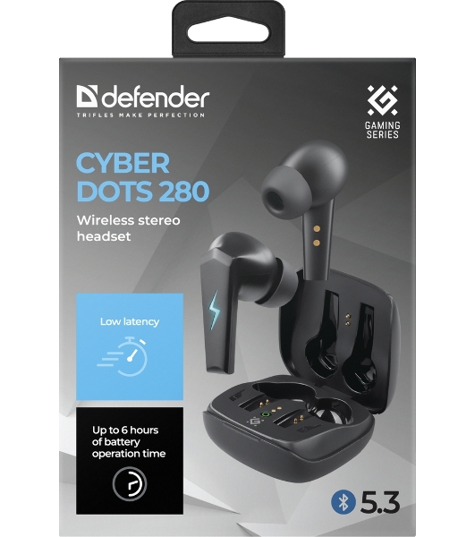 Гарнитура Defender CYBERDOTS 280 TWS черный