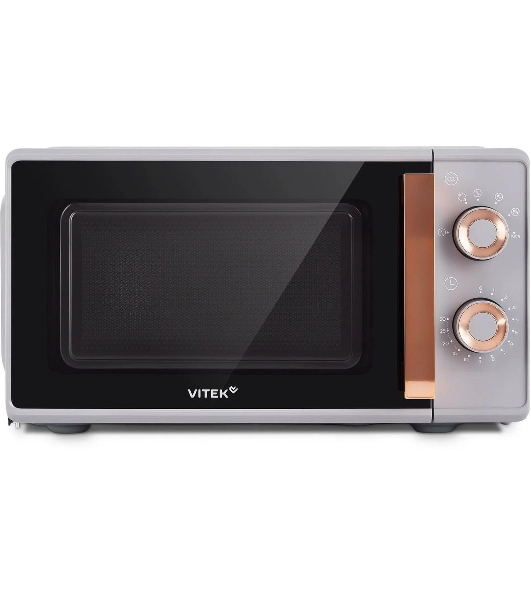 Микроволновая печь Vitek VT-MW1920 серый/золотистый, 20 л, 700 Вт, переключатели — поворотный механизм
