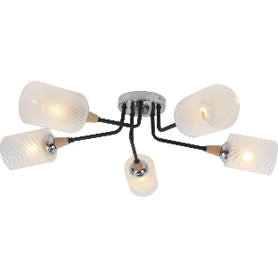 Люстра потолочная ESCADA 2101/5P E27*60W Black/Chrome