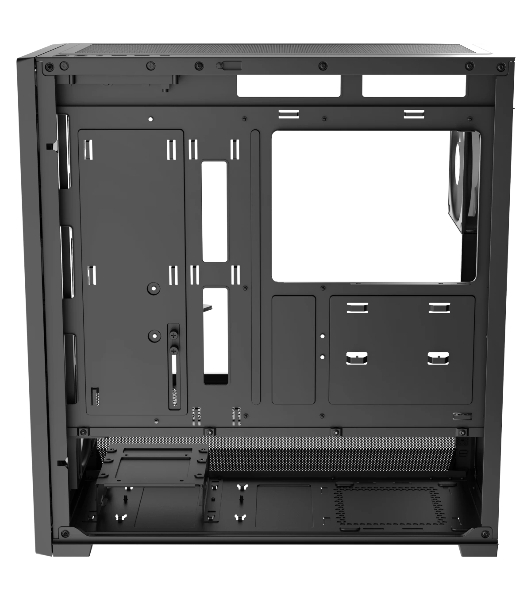 Корпус Ocypus Delta C70 BK ARGB, Midi-Tower, чёрный, 4 x 120 мм