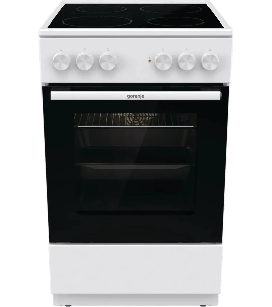 Плита электрическая Gorenje GEC5A41WG белый, конфорок 4 электрических, духовка 62 л, 50 см x 85 см x 59.4 см