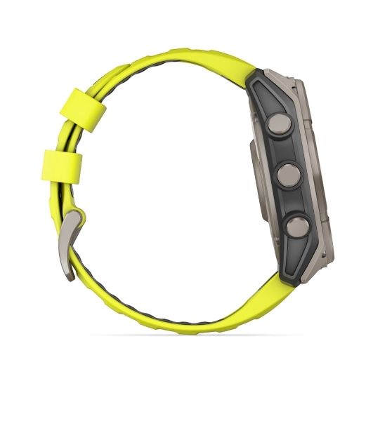 Умные часы Garmin Fenix 8 Solar Sapphire, 1.6' AMOLED, Wi-Fi, Bluetooth, NFC, 100м, серый / желтый