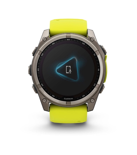 Умные часы Garmin Fenix 8 Solar Sapphire, 1.6' AMOLED, Wi-Fi, Bluetooth, NFC, 100м, серый / желтый