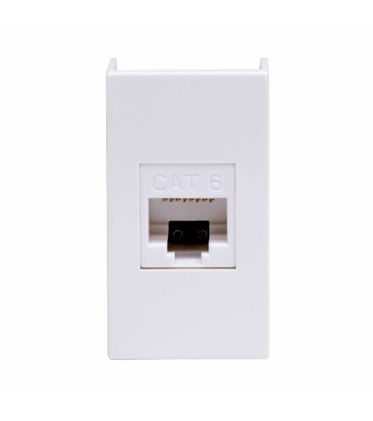 Розетка компьютерная DKC Viva 45058 RJ-45 кат.6, неэкранированная, 8P8C, Hyperline, Dual IDC, белая, 1 модуль