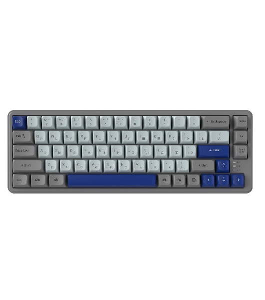 Клавиатура проводная Ritmix RKB-568BL Blue голубой-серый
