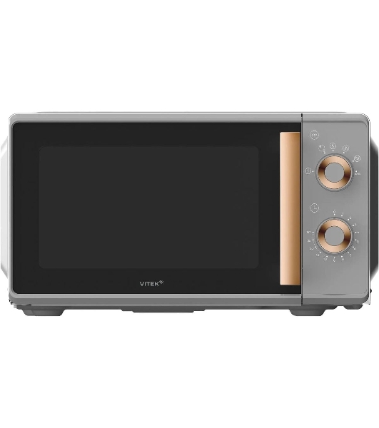 Микроволновая печь Vitek VT-MW1920 серый/золотистый, 20 л, 700 Вт, переключатели — поворотный механизм