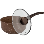 Ковш Maunfeld Carmel MF18CRM01SP из литого алюминия со стеклянной крышкой, 18 см, 1,6 л, фото 1