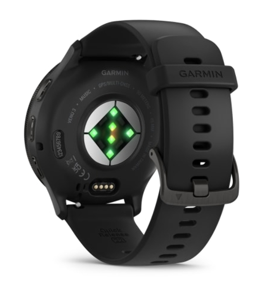 Умные часы Garmin Venu 3, 1.4' AMOLED, 5G, Wi-Fi, Bluetooth, NFC, IP68, черный
