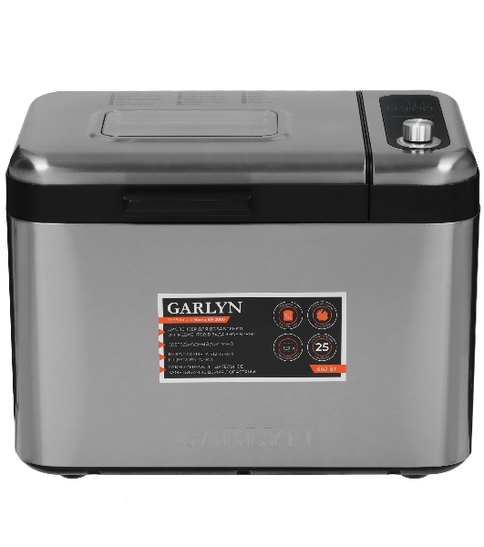 Хлебопечка Garlyn BR-2000 серебристый, 850 Вт, 1.5 кг, 25 программ