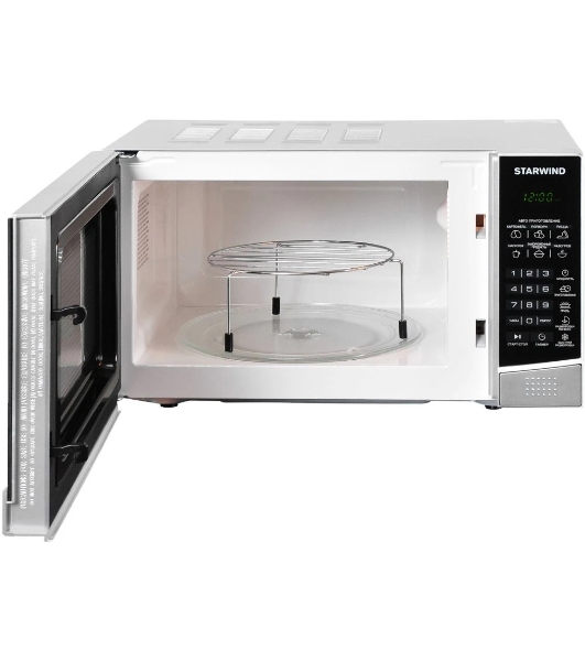 Микроволновая печь Starwind SMW3120 серебристый/черный, 20 л, 700 Вт, переключатели - сенсор