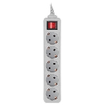Сетевой фильтр PC Pet AP01006-3-GR 3 м, 5 розеток, серый, фото5